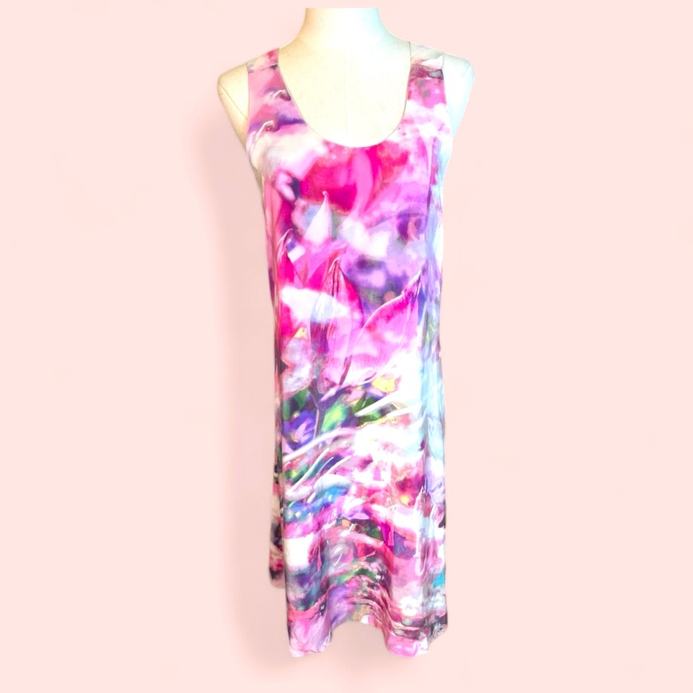 Cynthia Rowley size 6 silk mini slip dress watercolor floral pastels